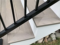 <b>Picture frame deck stairs elevate the look of your stair design by adding an architectural design element</b>